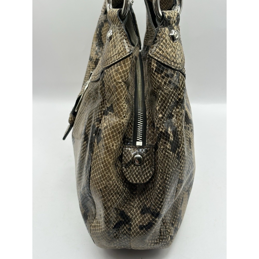 Coach Soho Lynn Faux Python Embossed 3 Compartment Snakeskin Hobo Purse Handbag - Picture 10 of 16